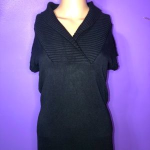 Black cowl neck sweater top medium